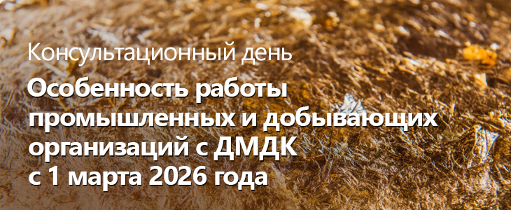 Консультационный день «Особенность работы промышленных и добывающих организаций с ДМДК с 1 марта 2026 года»